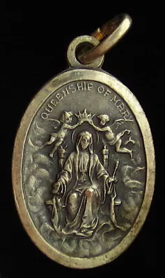 Vintage Queenship Of Mary Medal Religious Holy Catholic Sacred Heart Of Jesus • $12.99