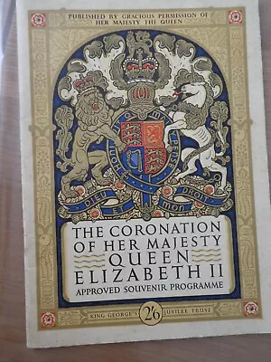 Royal Ephemera; Coronation Of Queen Elizabeth Souveneer Programme C1953 • £5.50