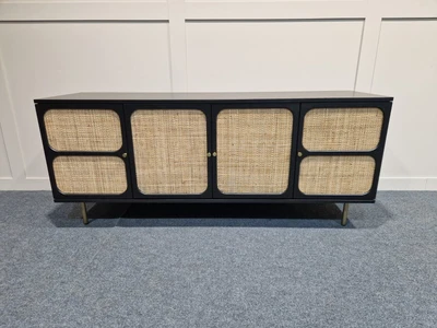 £999 • Buy John Lewis TV Cabinet Sideboard, Ida Woven Media Console, 173cm, Black