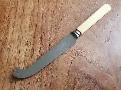 Vintage LAMBERT & BLABER Cheese Knife Faux Bone Handle Sheffield Stainless Steel • £7.50