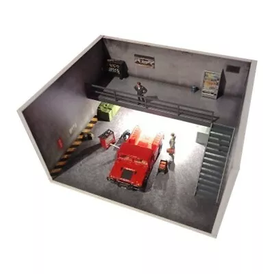 Diorama 1/64 Car Garage Model LED Lighting Car Workshop Parking Lot Scene Model • $19.99