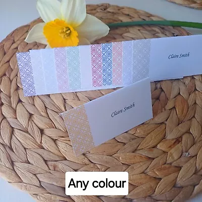 20 Personalised Wedding Table Name Place Cards Any Colour • £8
