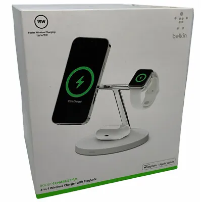 Belkin 3-in-1 MagSafe Charger Charging Dock Stand For Apple IPhone Air Pod Watch • £104.90