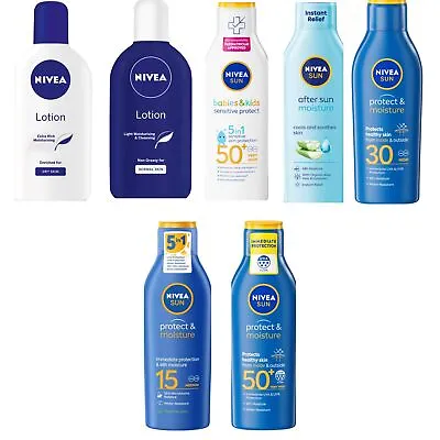 Nivea Protect & Moisture Lotion (Choose Yours) • £10.59