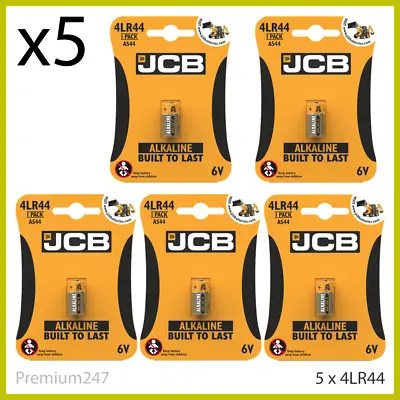 5 X JCB 4LR44 ALKALINE 6V BATTERIES 476A PX28A A544 Longest Expiry Fast Delivery • £5.59