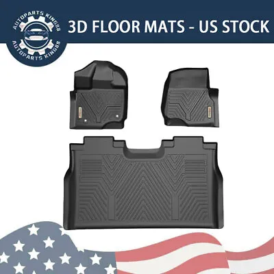 Front & Rear Floor Mats Liners For 2015-2023 Ford F150 SuperCrew Cab All Season • $82.64