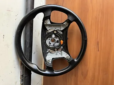 92-98 Bmw E36 3 Series M3 Left Driver M-Tech Leather Steering Wheel Black Oem • $150