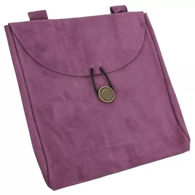 Medieval Royalty Purple Suede Belt Pouch | Women's Renaissance Accessory Style • $15.12
