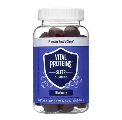 VitalProteins Sleep Gummies Melatonin 2mg Theanine Blueberry 60 Count 43 InStock • $28.99