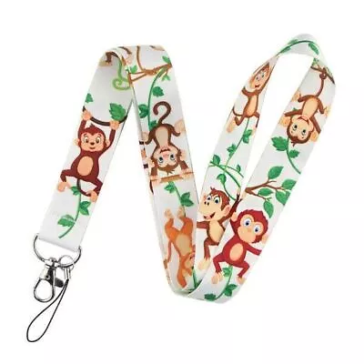 MONKEY Lanyard~ANIMAL JUNGLE - ID Employee Badge Keychain USB Holder Neck Strap • $7.95