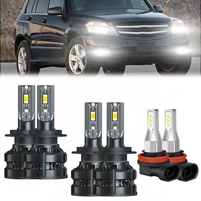 For Mercedes-Benz GL350 GLK350 6000K LED Headlight High&Low + Fog Light Bulb Kit • $56.98