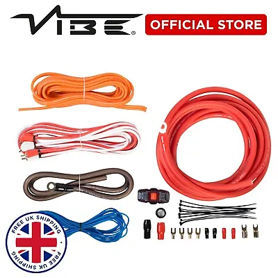 VIBE Amp Wiring Kit 2000 Watts Subwoofer Speaker Amplifier Car Audio • £39.99