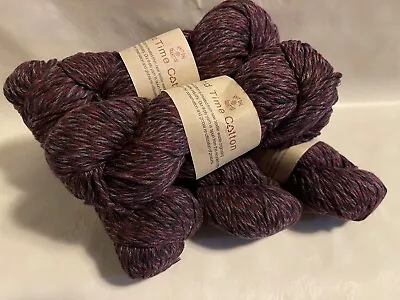 Knit One Crochet Too 2nd Time Cotton Yarn Lot Of 5 Skeins Borealis Purple 100g • $32.99