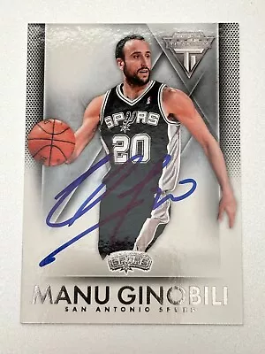 MANU GINOBILI 2014 Panini Titanium Autographed NBA Card TTM/IP Signature • $9.99