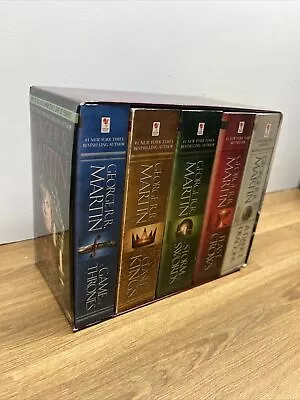 Lot 5 Game Of Thrones Box Set Books A Song Of Ice And Fire George R.R. Martin • $17