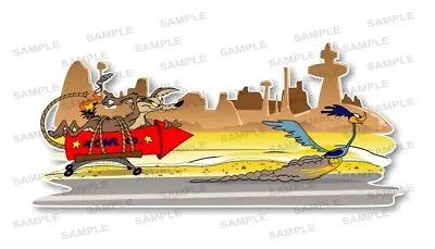 Wile E Coyote ACME Rocket  Chasing Roadrunner Precision Decal  • $3.99