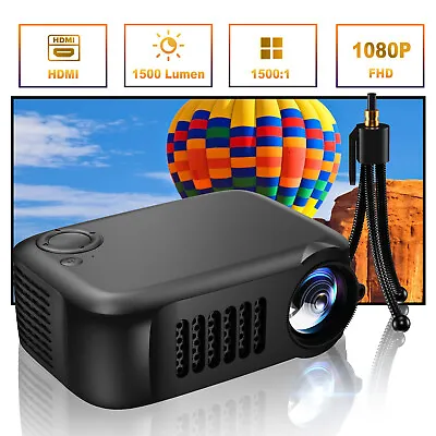 Smart Projector 1080P LED Mini Portable Home Theater Cinema Multimedia USB HDMI • $33.69