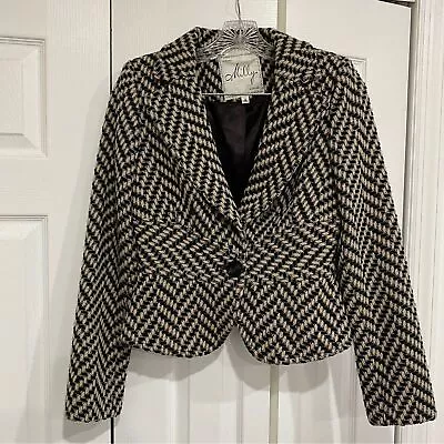 Y2K Milly Of New York Herringbone Blazer Size 4 • $60