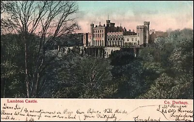 A4666 Ireland Lambton Castle Co Durham Pu1904 Vintage Postcard • £7.26