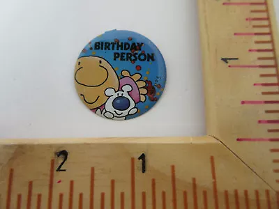 Vintage  Ziggy And Friend Dog Tin Fold Over Button Badge Pinback Trademark • £10.61