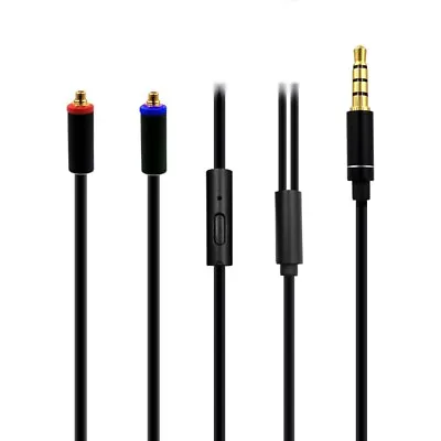 MMCX BLACK 6N OCC Audio Cable With Microphone For Android/IOS • $19.99