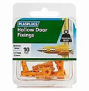 £3.99 • Buy PLASPLUG REGULAR DUTY DR308  HOLLOW DOOR FIXING PLUGS - PACK OF 10 Free Postage
