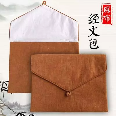 New Cotton Linen Bulddhism Monk Bag Haiqing Robes Buddhism Lay Scripture Handbag • $22.61