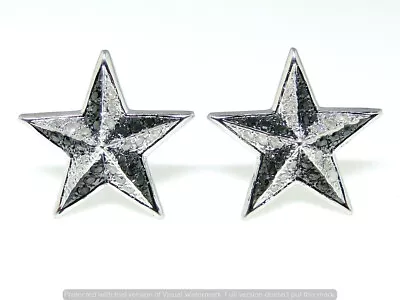 MEN'S 0.4Ct Round Cut Cubic Zirconia Star Stud Earrings Real 925 Sterling Silver • $85.14