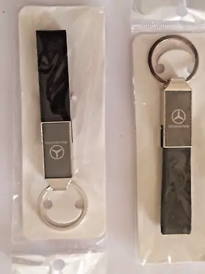 Mercedes Benz Key Chain Long Leather Key Medal Car Key Ring BUY  1  Get  1  FREE • $16