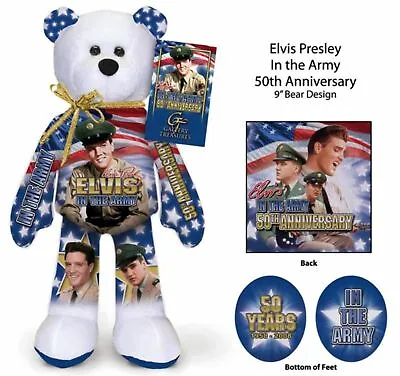 Elvis Presley 50th Anniversary In The Army Bear -  Our Last Ones FREE SHIPPING • $16.95