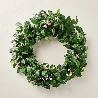 24  Faux Seeded Chili Leaf Wreath - Hearth & Hand With Magnolia • $20.99