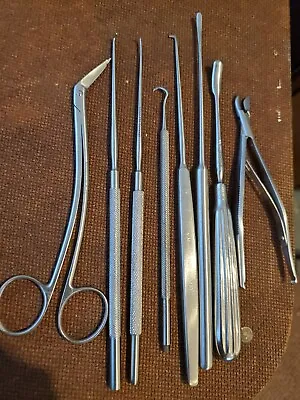 $74.99 • Buy V. Mueller Ruggles Medline Surgical Lot Medical Tools Dissector Hook Forceps Lot