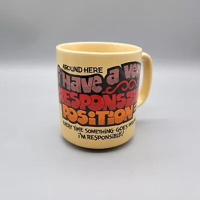 1985 C. M. Paula Co Coffee Mug Cup Goes Wrong I'm Responsible Position 80s Vtg • $14.95