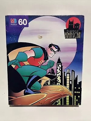 Vintage 1995 Adventures Of Batman & Robin 60 Pc Puzzle MIlton Bradley Complete • $11