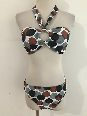 LA BLANCA By Rod Beattie Halter Bikini Multi-Color Bubbles Size 6 NWT! MSRP $111 • $49.99