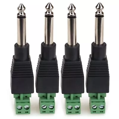 1/4 Plugs For Speaker Cables Cables Snakes - TS Male Mono 1/4 Inch Phon • $13.70