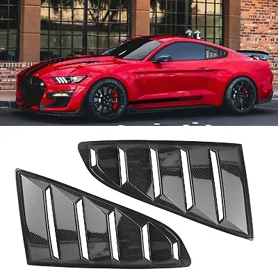 For 2015-2017 Ford Mustang 1/4 Quarter Side Window Louvers Scoop Cover Vent 2PCS • $37.99