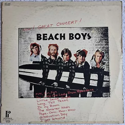 The Beach Boys ‎Wow! Great Concert! Vinyl LP Canada 1972 Record • $9.95