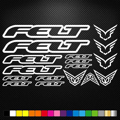 FITS Felt Vinyl Decal Stickers Sheet Bike Frame Cycle Cycling Bicycle Mtb • £7.30