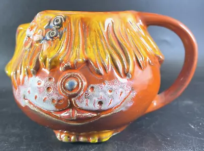 1969 Pacific Stoneware Shaggy Dog Red Orange B. Welsh Art Pottery Mug • $25.95