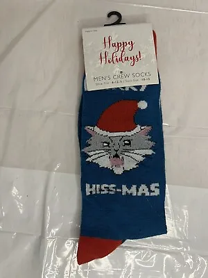 Happy Holidays Crew Socks Sz 10-13 • $11.20