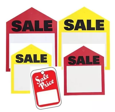 All Purpose Red White Yellow Sale Price Unstrung Coupon Retail Merchandise Tags  • $54.98