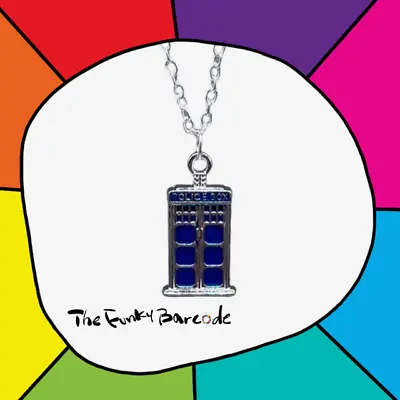 TFB - TARDIS Necklace Police Box Blue Cute Quirky Funky Fun Time Traveller UK • £6.95