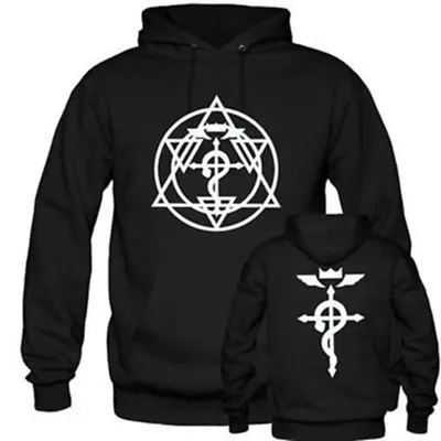 Fullmetal Alchemist Black Unisex Hoodie Sweaters Coat • $49