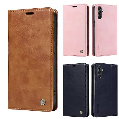 For Samsung A50 A21S A40 A10S A8 A5 Magnetic PU Leather Wallet Case Phone Cover • $14.07