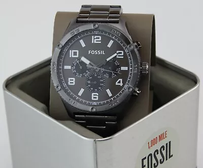 New Authentic Fossil Brox Multifunction Gray Smoke Chronograph Bq2533 Mens Watch • $74.99