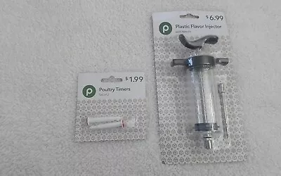 Plastic Flavor Injector Needle & Poultry Timer Marinade Turkey Chicken Publix • $11.99