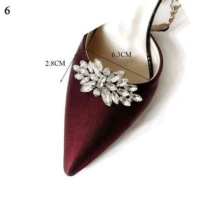 £2.94 • Buy 1PC Rhinestones Shoe Clips Crystal Bride Shoes Decoration Charm Buckle  Lady