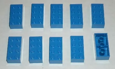 $2.70 • Buy LEGO NEW 2x4 Blue Brick (10x) 300123 Brick 3001