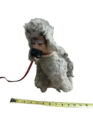 Vintage 1950’s Rubber Face Plush Poodle Toy Fur Stuffed Dog SEE PHOTOS • $25